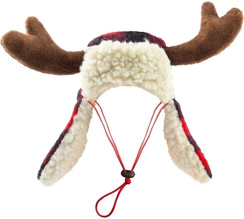 Huxley & Kent Pet Hat | Ugly Sweater Antler (Medium) | Fun Christmas Holiday Hat for Dogs/Cats | Cute, Comfortable and Fun | SnugFit Strings for Best Fit in Kuwait