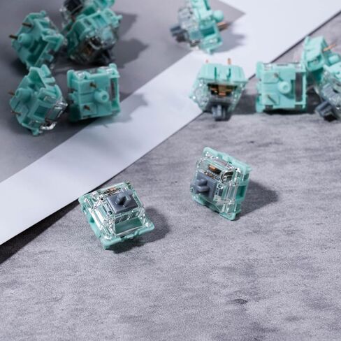 Gateron Jade Series 3.0 White Keyboard Switch,Linear 3Pin 45gf Dual Stage Spring,Pre-Lubricated Switches,for MX Mechanical Keyboards(White,72Pcs) in Saudi Arabia