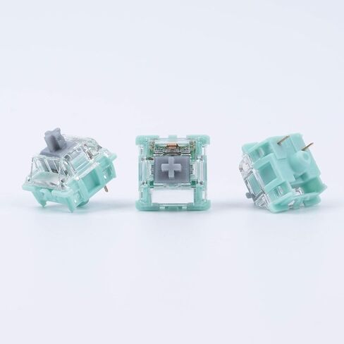 Gateron Jade Series 3.0 White Keyboard Switch,Linear 3Pin 45gf Dual Stage Spring,Pre-Lubricated Switches,for MX Mechanical Keyboards(White,72Pcs) in Saudi Arabia