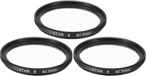 MECCANIXITY 40.5mm Star Lens Filter, 1 Set Starburst Lens Filter 4 Points 6 Points 8 Points Star Camera Lens Filter for Night Scenery Glassworks in Saudi Arabia