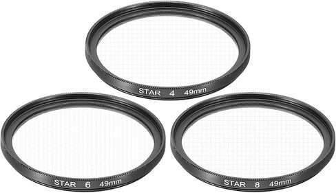 MECCANIXITY 40.5mm Star Lens Filter, 1 Set Starburst Lens Filter 4 Points 6 Points 8 Points Star Camera Lens Filter for Night Scenery Glassworks in Saudi Arabia
