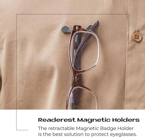 Readerest Magnetic Eyeglass Holder, Set of 3, Ideal for Name Tags, Badges, Sunglasses, & Readers - Glasses Accessory in Kuwait