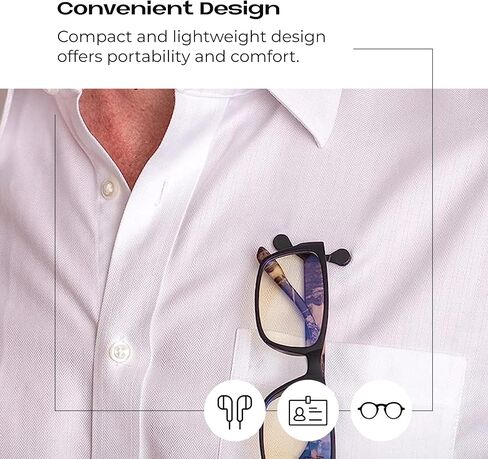 Readerest Magnetic Eyeglass Holder, Set of 3, Ideal for Name Tags, Badges, Sunglasses, & Readers - Glasses Accessory in Kuwait