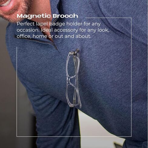 Readerest Magnetic Eyeglass Holder, Set of 3, Ideal for Name Tags, Badges, Sunglasses, & Readers - Glasses Accessory in Kuwait