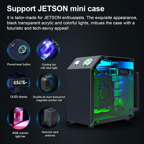 Yahboom Jetson Orin NX 16GB RAM AI 100TOPS Development Kit IMX219 CSI Camera 256GB SSD for Robots ROS2 Programming Ubuntu20.04 (Orin NX 16GB Came Adva Kit) in Kuwait