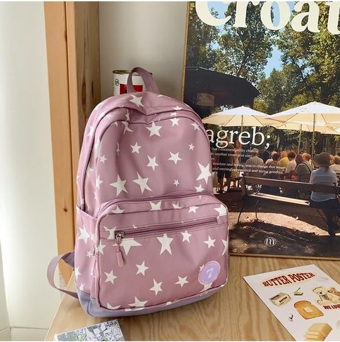 Y2K Backpack Women Men, Cute Daypack Grunge Stars Vintage Chic Trendy Design Bookbag Backpack Daily Use Hiking Trip (blue) in Saudi Arabia