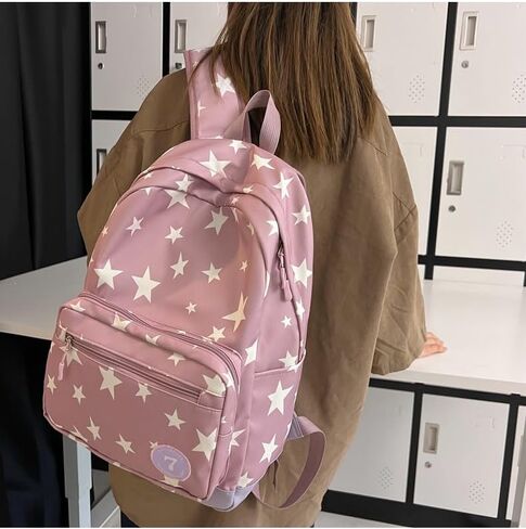 Y2K Backpack Women Men, Cute Daypack Grunge Stars Vintage Chic Trendy Design Bookbag Backpack Daily Use Hiking Trip (blue) in Saudi Arabia