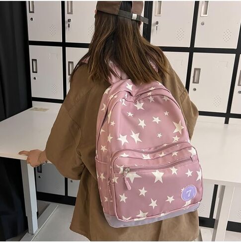 Y2K Backpack Women Men, Cute Daypack Grunge Stars Vintage Chic Trendy Design Bookbag Backpack Daily Use Hiking Trip (blue) in Saudi Arabia