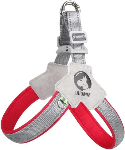 Pet Dog Cat Harness, Pet Harness with Leash Set, Adjustable Puppy Harness Comfortable Reflective Easy Control Dog with Leather Leash, No-Pull No Choke Pet Harness for Training Walking in Kuwait