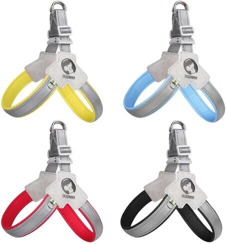Pet Dog Cat Harness, Pet Harness with Leash Set, Adjustable Puppy Harness Comfortable Reflective Easy Control Dog with Leather Leash, No-Pull No Choke Pet Harness for Training Walking in Kuwait