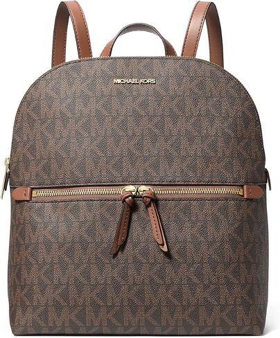Michael Kors Dallas Medium Signature Logo Backpack (Brown/Luggage) in Saudi Arabia
