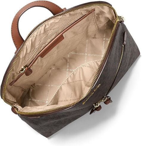 Michael Kors Dallas Medium Signature Logo Backpack (Brown/Luggage) in Saudi Arabia