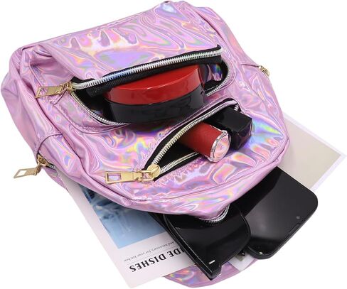 Metallic Chest Bag for Women Men Holographic Sling Bag Unisex Laser Sport Daypack Leather Shiny Crossbody Shoulder Bag in Kuwait