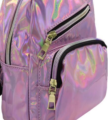 Metallic Chest Bag for Women Men Holographic Sling Bag Unisex Laser Sport Daypack Leather Shiny Crossbody Shoulder Bag in Kuwait