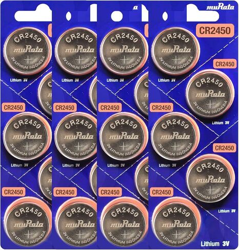 Murata CR2450 Battery DL2450 ECR2450 3V Lithium Coin Cell (5 Batteries) in Saudi Arabia