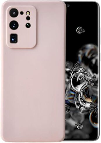 Compatible with Samsung Galaxy S20 Ultra or S20 Ultra 5G Soft Liquid Silicone Gel Cell Phone Mobile Basic Back Case Cover (Soft Pink) in Saudi Arabia