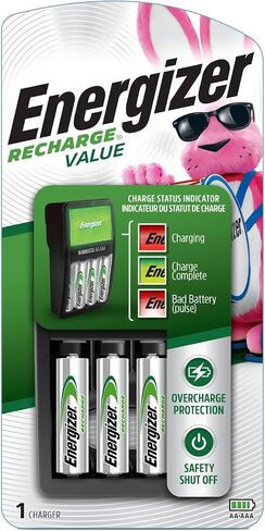 Energizer Rechargeable AA Batteries, Recharge Power Plus Double A Battery Pre-Charged, 8 Count in Kuwait