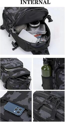 Ousawig Tactical Sling Bag Chest Sling Backpack Molle Shoulder Backpack Sling Pack for Men Traveling Hiking Walking（dark gray） in Saudi Arabia
