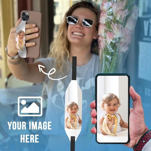 Custom Phone Grip Strap |Reversible Phone Hand Strap for Phone Cases As Phone Loop Holder |Secure Handling by Comfortable Phone Strap - Mountain Rays in Saudi Arabia