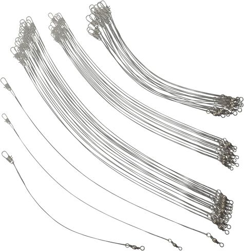 60 قطعة من أسلاك الصيد، خطافات صيد السمك، ترقية زعيم الفولاذ المقاوم للصدأ عالي القوة، خطافات صيد الأسماك الرائدة، خطافات صيد السمك لطعم الطعم أو خطافات الصيد هدية in Kuwait