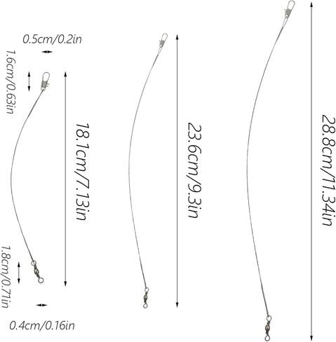 60 قطعة من أسلاك الصيد، خطافات صيد السمك، ترقية زعيم الفولاذ المقاوم للصدأ عالي القوة، خطافات صيد الأسماك الرائدة، خطافات صيد السمك لطعم الطعم أو خطافات الصيد هدية in Kuwait
