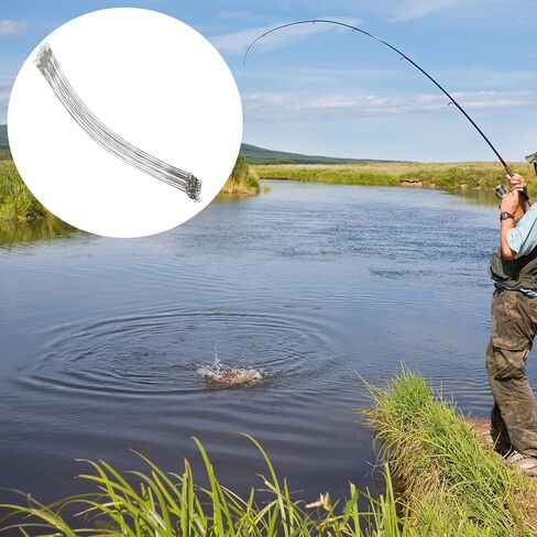 60 قطعة من أسلاك الصيد، خطافات صيد السمك، ترقية زعيم الفولاذ المقاوم للصدأ عالي القوة، خطافات صيد الأسماك الرائدة، خطافات صيد السمك لطعم الطعم أو خطافات الصيد هدية in Kuwait