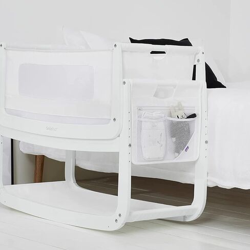 Hanging Diaper Caddy - Crib Organizer with Multiple Pockets to Hold Bottles, Wipes, and More, Portable and Can be Used as Changing Pack, Durable and Long Lasting (White) in Kuwait