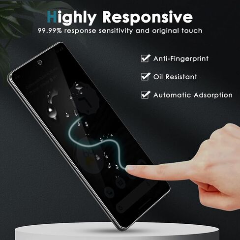 For OnePlus 12R Privacy Screen Protector, Anti-Spy Case Friendly 9H Hardness Tempered Glass Film for OnePlus 12R 5G, Anti-Scratch [Support Fingerprint Unlock] [NOT FOR OnePlus 12] in Saudi Arabia