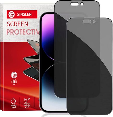 Privacy Full Coverage Screen Protector for iPhone 14 pro max 6.7-Inch, Anti-Spy Tempered Glass Film, Edge to Edge Protection Case-Friendly,2PACK in Saudi Arabia