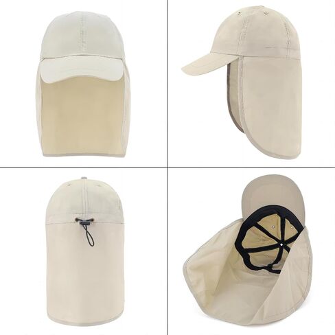 EINSKEY Unisex Baseball Sun Cap with Neck Flap, Waterproof Packable Sport Hat for Golf Garden Safari Hiking Fishing Running in Kuwait