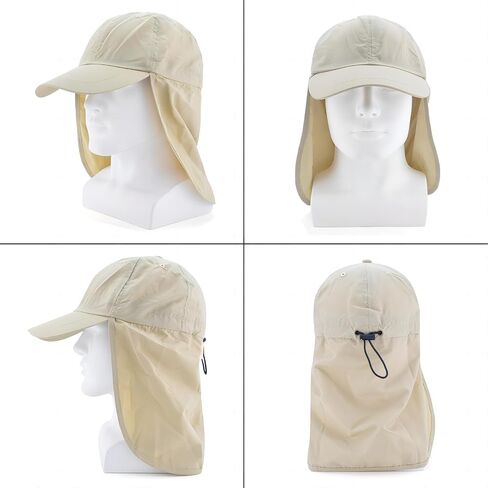 EINSKEY Unisex Baseball Sun Cap with Neck Flap, Waterproof Packable Sport Hat for Golf Garden Safari Hiking Fishing Running in Kuwait