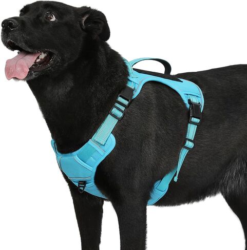 Bolux Tactical Dog Harness for Large Dogs,No Pull Adjustable Pet Dog Harness，Reflective K9 Working Training Easy Control Pet Vest Military Service Dog Harnesses (Red, X-Large (Pack of 1)) in Saudi Arabia
