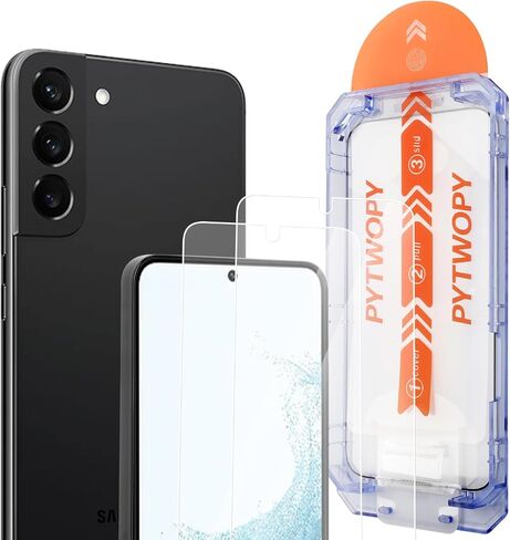 Glass Screen Protector for Galaxy S22 Plus 6.6 inch [2 Pack][Easy Installation],HD Clear Full Screen Tempered Glass,Case Friendly in Saudi Arabia