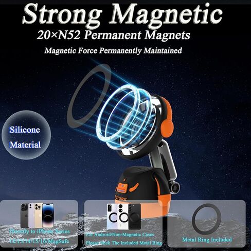 Ultra Magnetic Phone Holder for Your Car Dashboard Windshield, Cute Magsafe Car Mount Accessories for iPhone and All Cell Phone, Magnet Automobile Cradle Fit for iPhone 16 15 14 13 12 Pro Max Plus in Saudi Arabia
