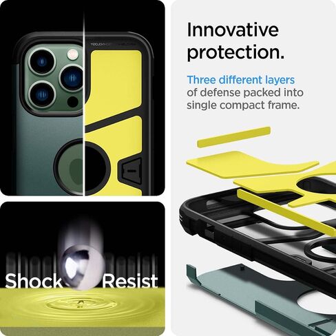 Spigen Tough Armor Designed for iPhone 13 Pro Case (2021) - Midnight Green in Saudi Arabia