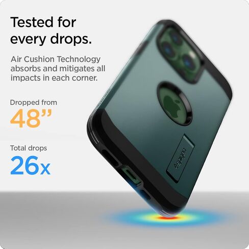 Spigen Tough Armor Designed for iPhone 13 Pro Case (2021) - Midnight Green in Saudi Arabia