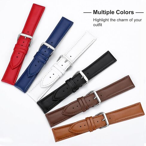 Leather Watch Bands Compatible with Mindrose H80 1.47 inch Smart Watch, Soft Genuine Leather Replacement Wristband for Mindrose H80 Fitness Trackers IP68 for Women Men in Saudi Arabia