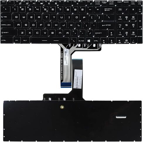 لوحة مفاتيح جديدة بإضاءة خلفية ملونة RGB لأجهزة الكمبيوتر المحمول MSI GS75 Stealth GF75 GL75 GL65 GP75 GP65 Leopard GE75 Raider GT76 GE63VR GE73VR GP62M GL72M Series لوحة مفاتيح بإضاءة خلفية RGB بتخطيط أمريكي in Saudi Arabia