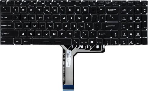 لوحة مفاتيح جديدة بإضاءة خلفية ملونة RGB لأجهزة الكمبيوتر المحمول MSI GS75 Stealth GF75 GL75 GL65 GP75 GP65 Leopard GE75 Raider GT76 GE63VR GE73VR GP62M GL72M Series لوحة مفاتيح بإضاءة خلفية RGB بتخطيط أمريكي in Saudi Arabia