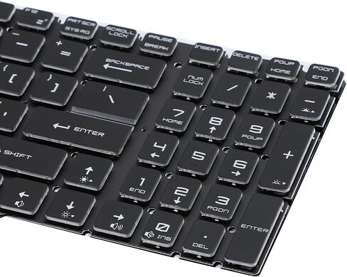 لوحة مفاتيح جديدة بإضاءة خلفية ملونة RGB لأجهزة الكمبيوتر المحمول MSI GS75 Stealth GF75 GL75 GL65 GP75 GP65 Leopard GE75 Raider GT76 GE63VR GE73VR GP62M GL72M Series لوحة مفاتيح بإضاءة خلفية RGB بتخطيط أمريكي in Saudi Arabia