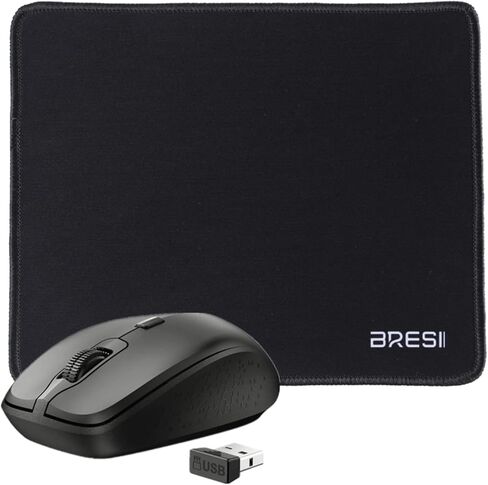 ماوس بلوتوث لاسلكي بريسي بلوتوث 5.0/3.0 لاسلكي 2.4G ماوس كمبيوتر بصري صامت مع مستقبل USB 3 DPI قابلة للتعديل لاجهزة ماك بوك واللابتوب والنوت بوك والتابلت (اسود) in Kuwait