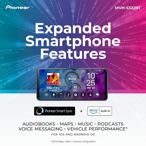 Pioneer MVH-S230BT Bluetooth Car Stereo with USB Inputs, Smartphone Connectivity, Hands-Free Calling in Saudi Arabia