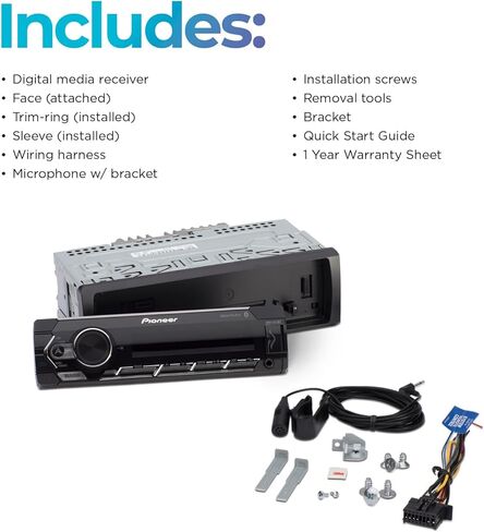 Pioneer MVH-S230BT Bluetooth Car Stereo with USB Inputs, Smartphone Connectivity, Hands-Free Calling in Saudi Arabia