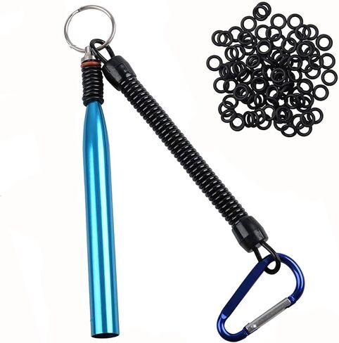 Wacky Worm Tool Wacky O-Rings,Wacky Worm Rig Kit for Plastic Rubber Worm Baits Weedless Fishing Hooks for Bass Fishing Wacky Rigging Tool with Lanyard/Clip in Kuwait