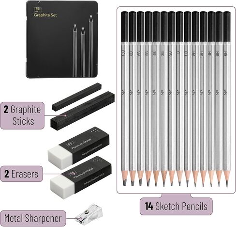 Mr. Pen- Sketch Pencils for Drawing, 14 Pack, for Art, Graphite Pencils for Shading in Kuwait