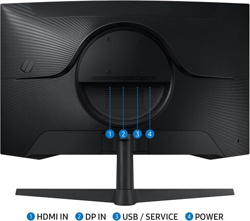 شاشة سامسونج أوديسي G55C مقاس 27 بوصة QHD 1000R منحنية للألعاب، 1 مللي ثانية (MPRT)، HDR10، 165 هرتز، AMD Radeon FreeSync، العناية بالعين، LS27CG552ENXZA، 2024 (متجدد)، أسود in Saudi Arabia