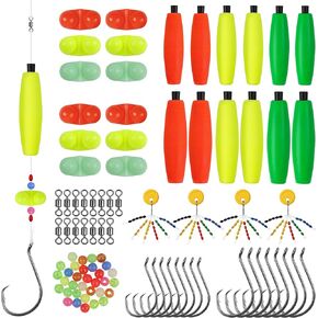 Catfishing Tackle Making Kit Catfish Rig Accessories, 110/148pcs Santee Rig Catfishing Tackle with Catfish Floats Catfish Rattles Peg Floats Hooks Swivels Sinker Slides Catfishing Equipment