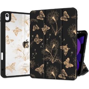 MEEgoodo for iPad 10th Generation Case 10.9 inch 2022, Soft Cover with Acrylic Transparent Back Shell,Tablet Case with Pencil Holder+Auto Wake/Sleep for Kids, Sunflowers