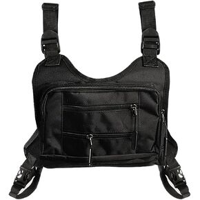 Outdoor Chest Bag for Men, Breathable Tactical Vest with Adjustable Shoulder Straps, Sports Running Vest for Men