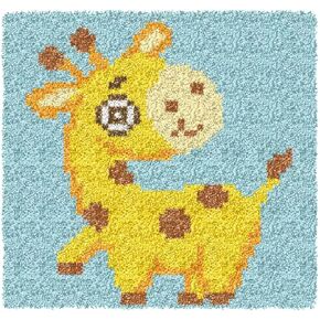 YOOTOM Latch Hook Rug Kits for Kids Adult, DIY Stitch Cross Crochet Carpet Mat Needlework Handmade Cushion Tapesty, Color Preprinted, 20x15in (Owl)
